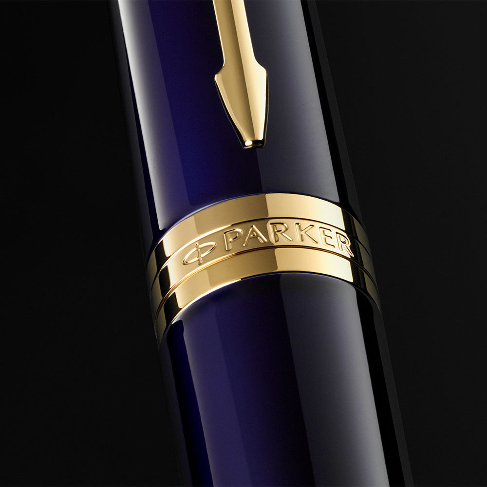 Parker Ingenuity Fountain Pen Blue with Gold Trim by Parker at Cult Pens