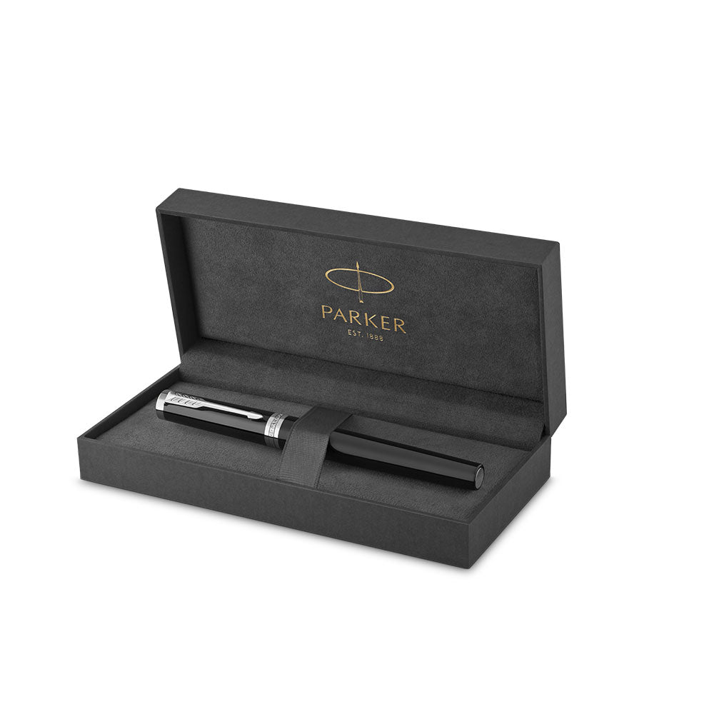Parker Ingenuity Fountain Pen Black with Chrome Trim by Parker at Cult Pens