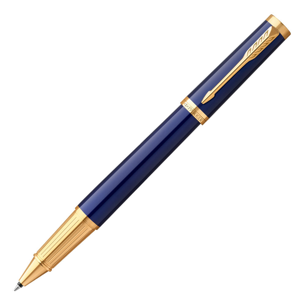 Parker Ingenuity Rollerball Pen Blue with Gold Trim by Parker at Cult Pens