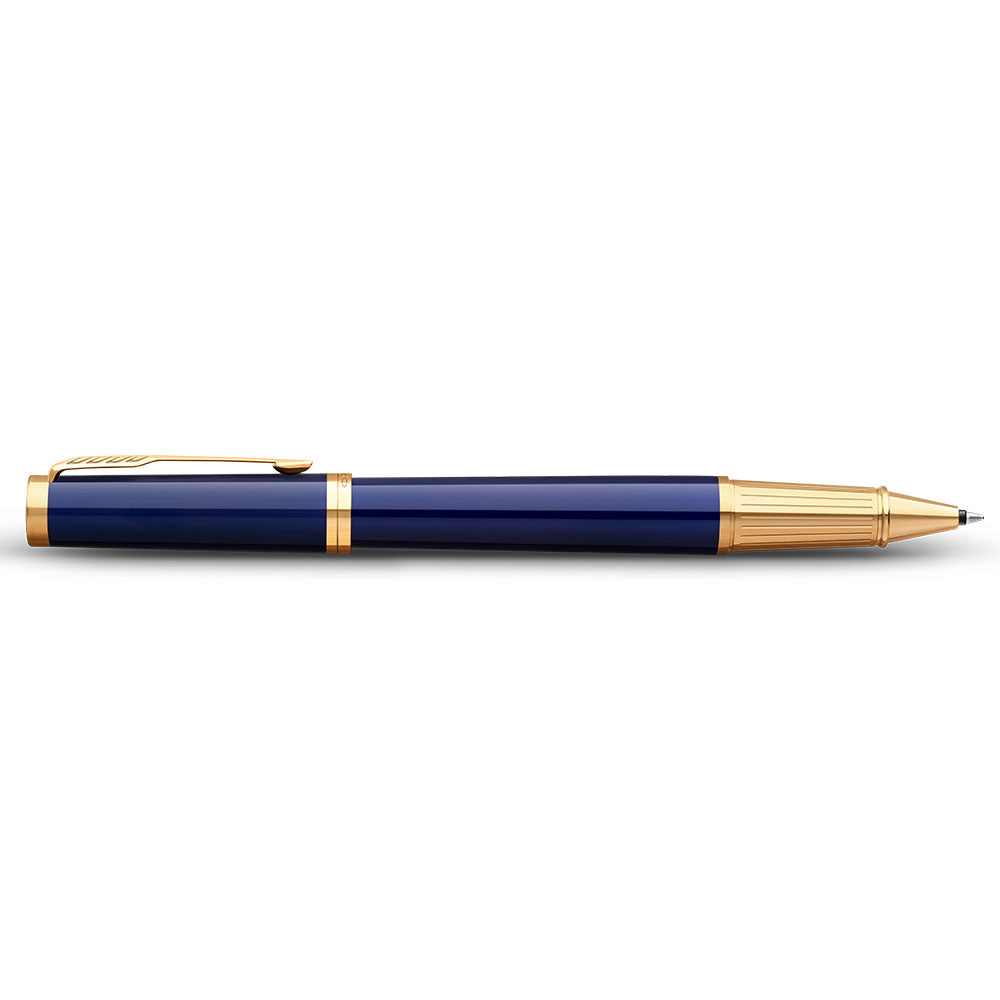 Parker Ingenuity Rollerball Pen Blue with Gold Trim by Parker at Cult Pens