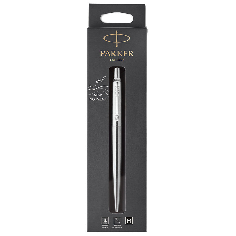 Parker Jotter Gel Pen Stainless Steel with Chrome Trim by Parker at Cult Pens