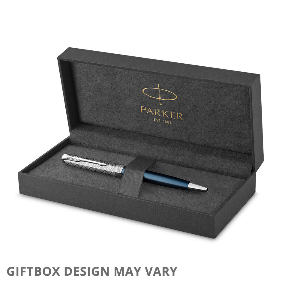 Parker Sonnet Ballpoint Pen Metal Blue by Parker at Cult Pens