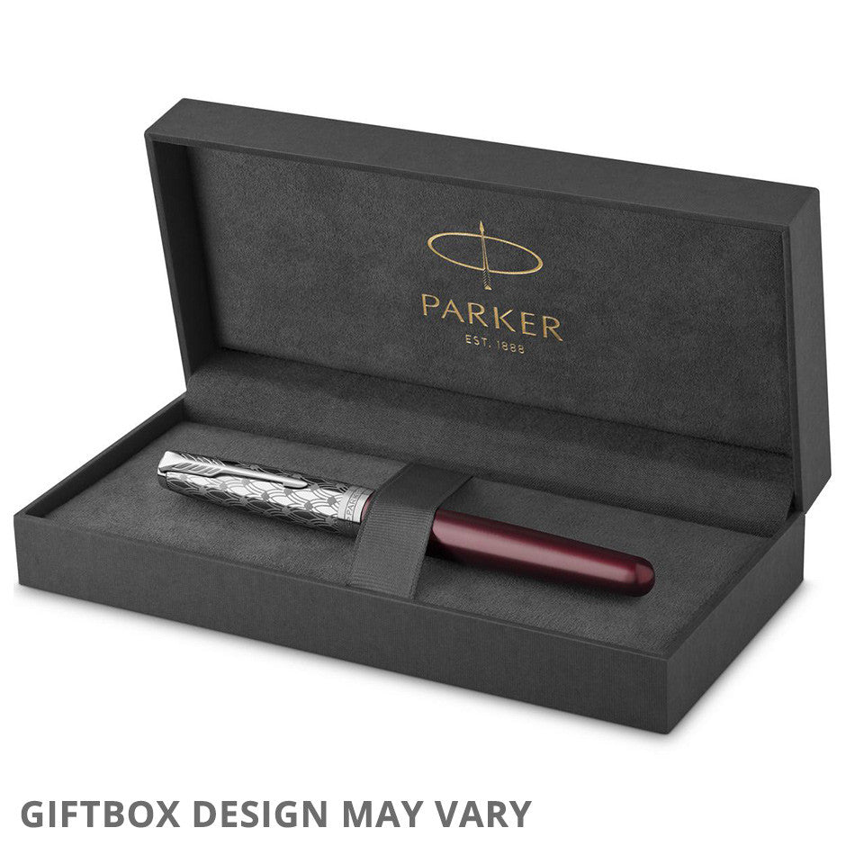 Parker Sonnet Fountain Pen Metal Red by Parker at Cult Pens