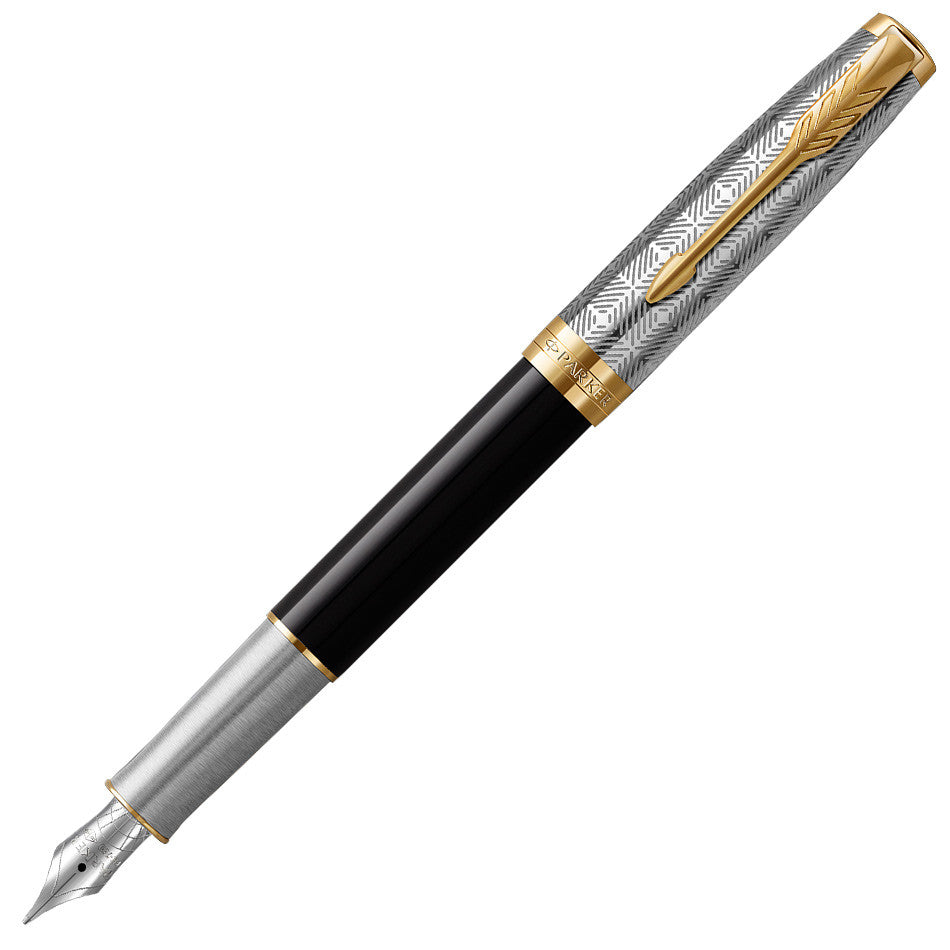 Parker Sonnet Fountain Pen Metal Black by Parker at Cult Pens