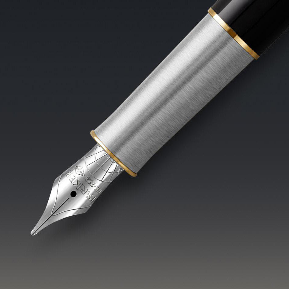 Parker Sonnet Fountain Pen Metal Black by Parker at Cult Pens