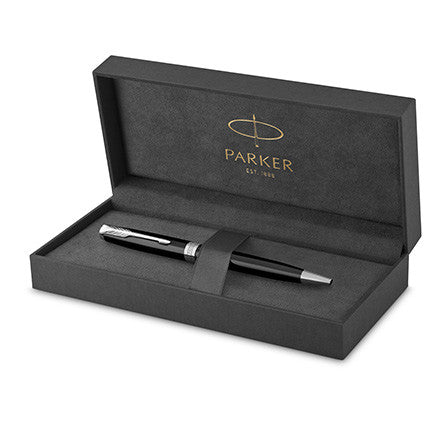 Parker Sonnet Ballpoint Pen Black Lacquer with Palladium Trim by Parker at Cult Pens