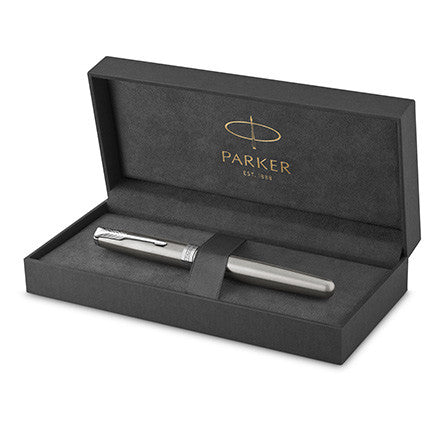 Parker Sonnet Fountain Pen Stainless Steel with Palladium Trim by Parker at Cult Pens
