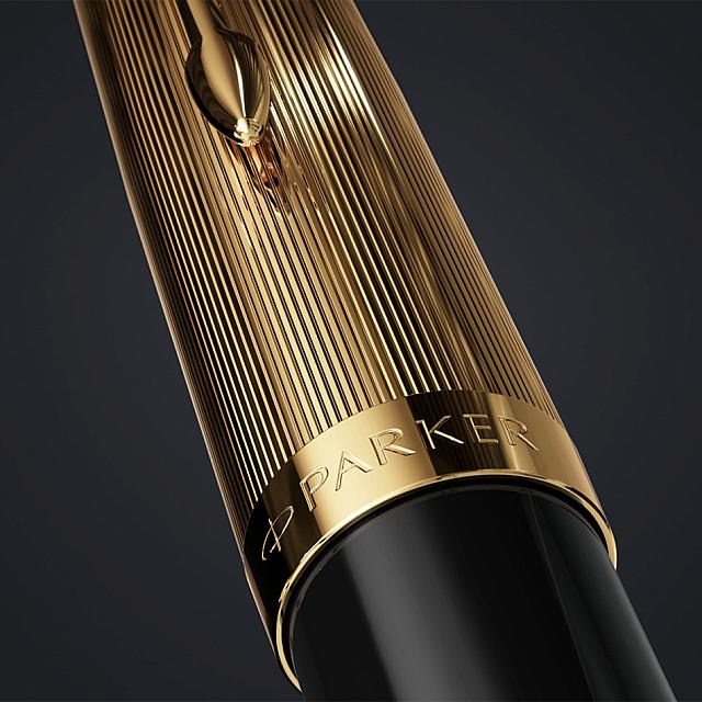 Parker 51 Ballpoint Pen Black with Gold by Parker at Cult Pens