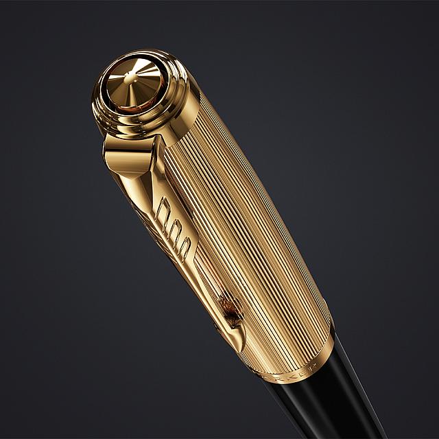 Parker 51 Ballpoint Pen Black with Gold by Parker at Cult Pens