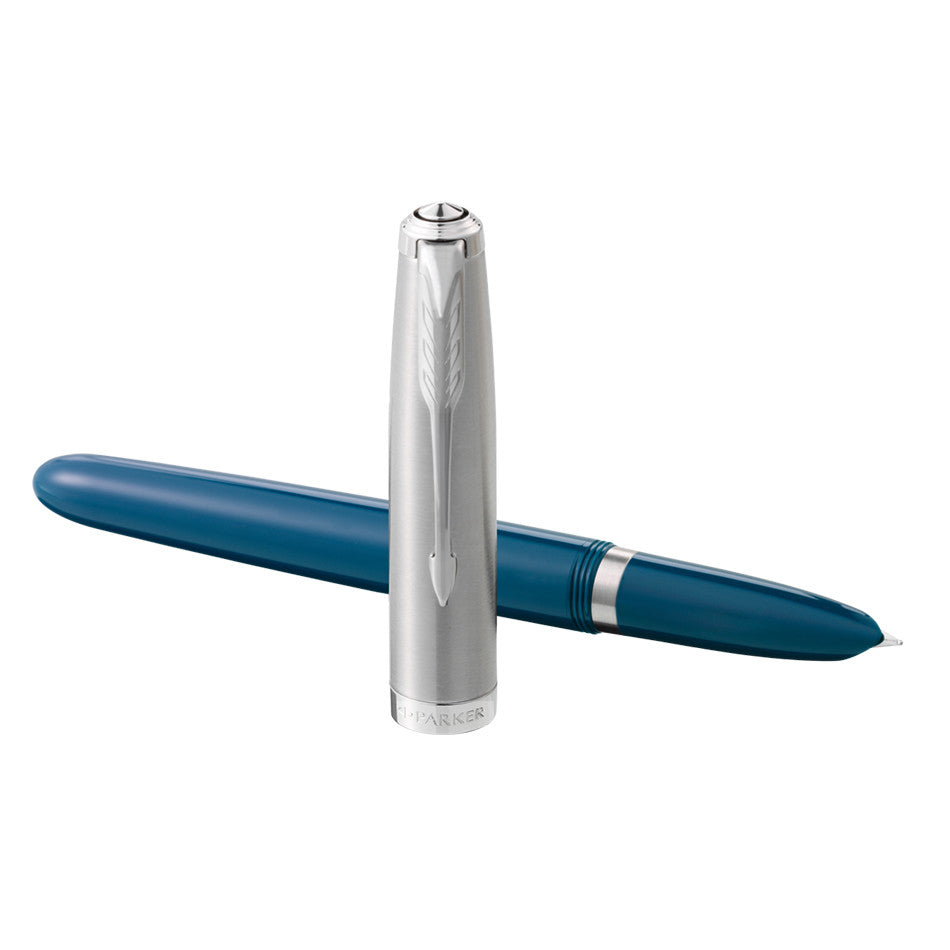 Parker 51 Fountain Pen Teal Blue by Parker at Cult Pens