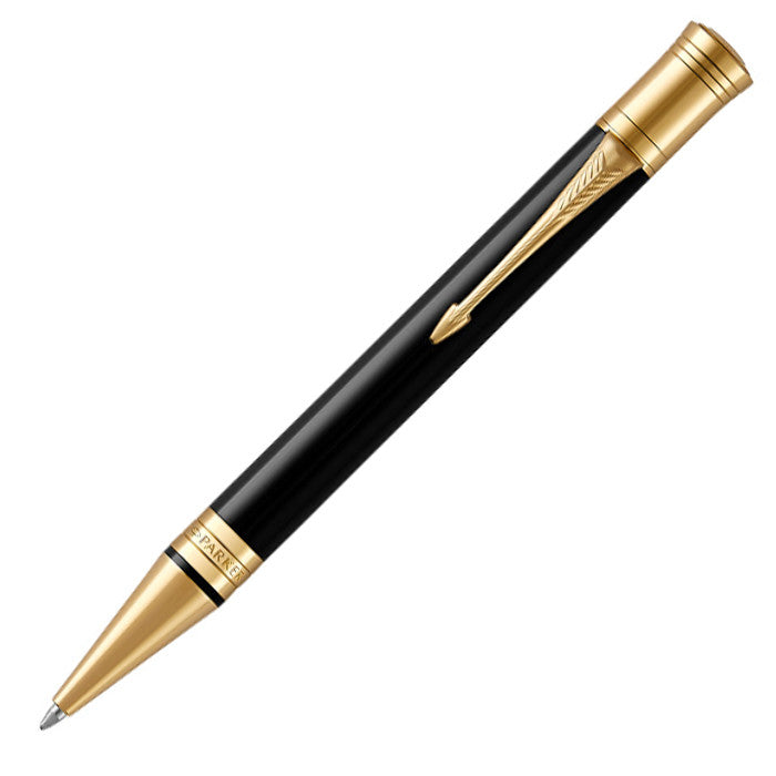 Parker Duofold Classic Ballpoint Pen Black with Gold Trim by Parker at Cult Pens