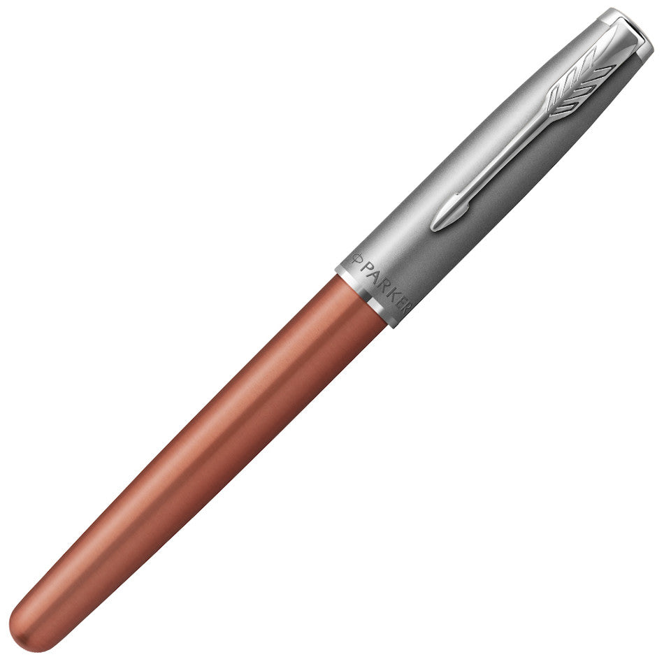 Parker Sonnet Sand Blasted Metal Fountain Pen Orange by Parker at Cult Pens