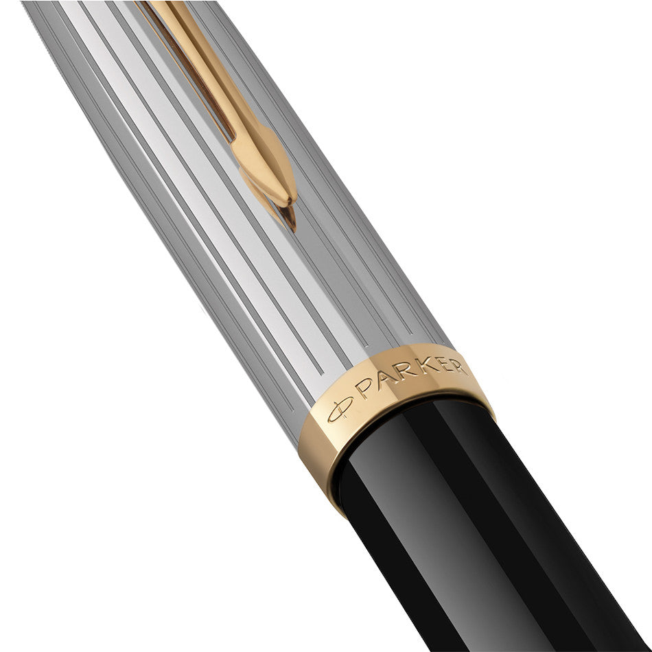 Parker 51 Fountain Pen Black with Gold Trim by Parker at Cult Pens