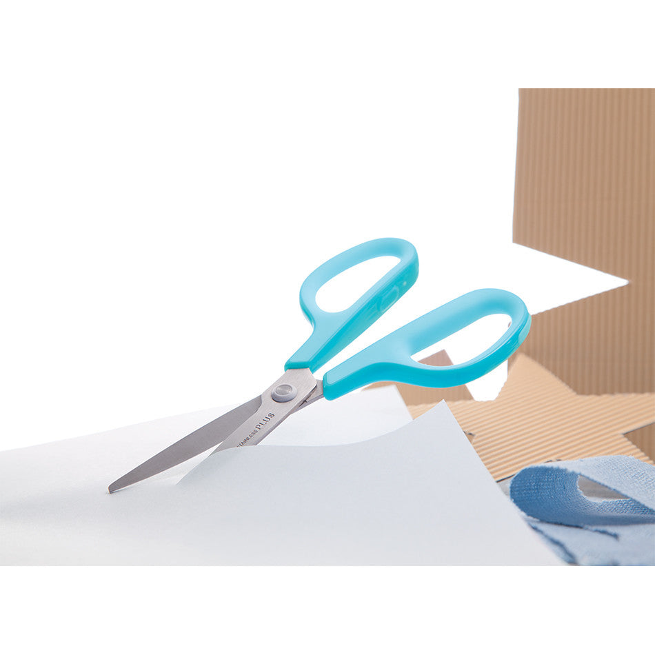 PLUS Fitcut Curve Smart Scissors Stainless Steel Blue by PLUS at Cult Pens