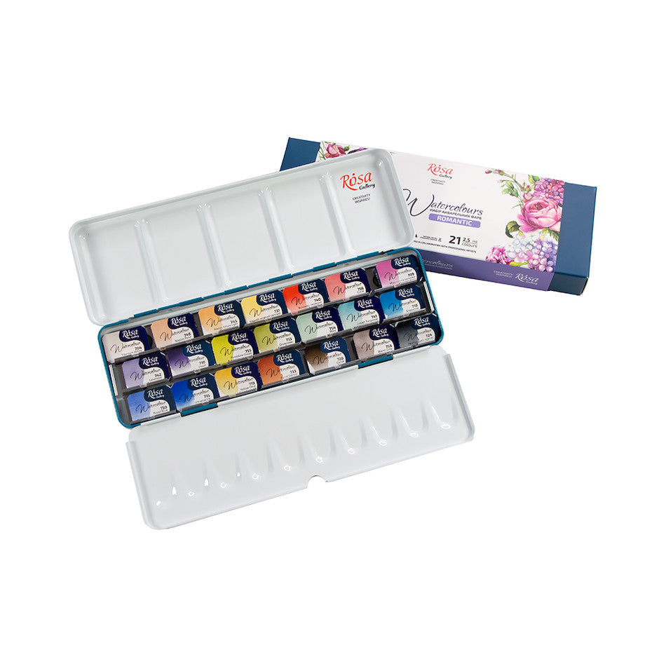 Rosa Watercolour Full Pan Romantic Set of 21 by Rosa at Cult Pens