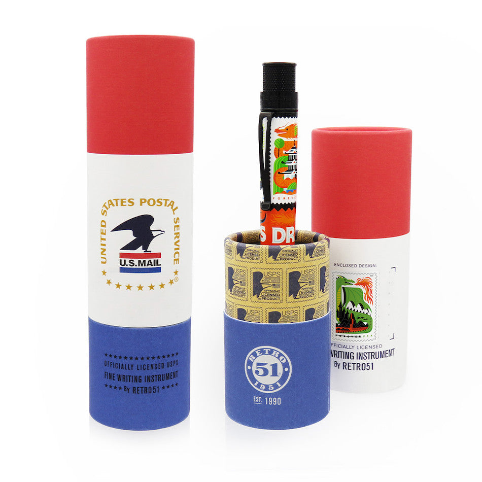 Retro 51 Tornado Big Shot Rollerball Pen USPS Dragons by Retro 51 at Cult Pens