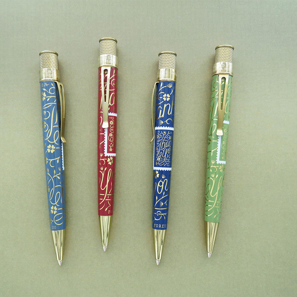 Retro 51 Tornado Rollerball Pen USPS Thank You Purple by Retro 51 at Cult Pens