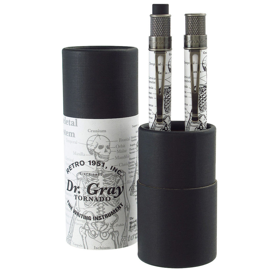 Retro 51 Tornado Rollerball Pen and Mechanical Pencil Set Dr Gray by Retro 51 at Cult Pens
