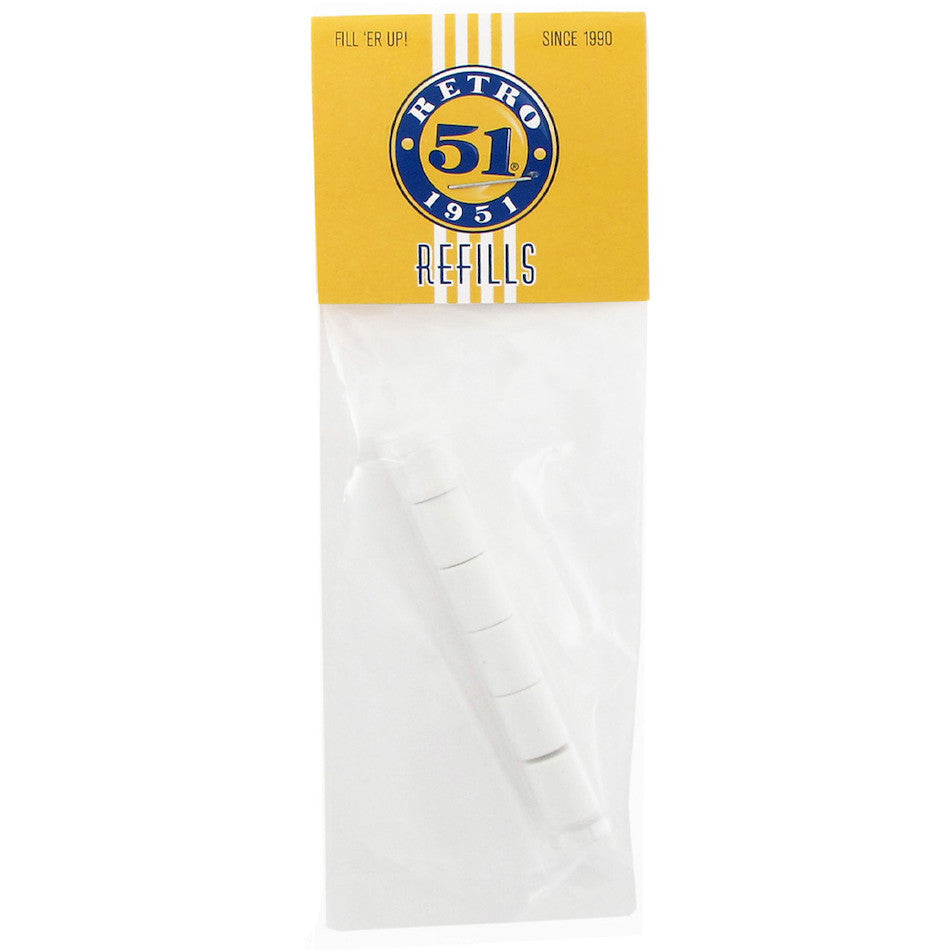 Retro 51 Eraser for Tornado Pencils Set of 6 White by Retro 51 at Cult Pens