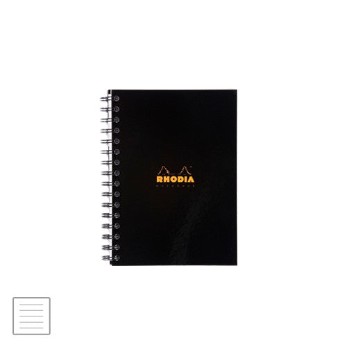Rhodia Business Book A5 Lined Hardback Wirebound Black by Rhodia at Cult Pens