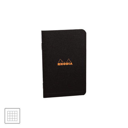 Rhodia Classic Stapled Notebook 75 x 120 Black
