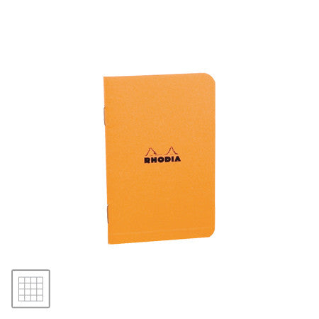 Rhodia Classic Stapled Notebook 75 x 120 Orange by Rhodia at Cult Pens