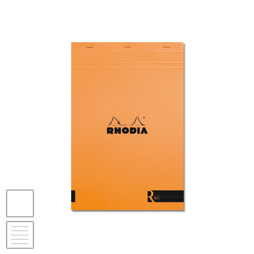 Rhodia R Head-Stapled Notepad No.18 A4 (210 x 297) Orange by Rhodia at Cult Pens