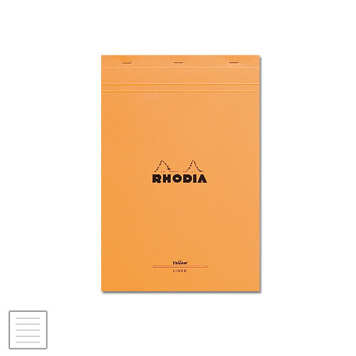 Rhodia Yellow Paper Head-Stapled Legal Pad A4+ (210 x 318) Lined by Rhodia at Cult Pens