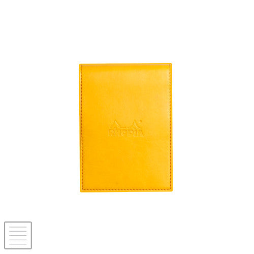 Rhodia Rhodiarama Leatherette Refillable Notepad No.11 (84 x 115) Daffodil Yellow by Rhodia at Cult Pens