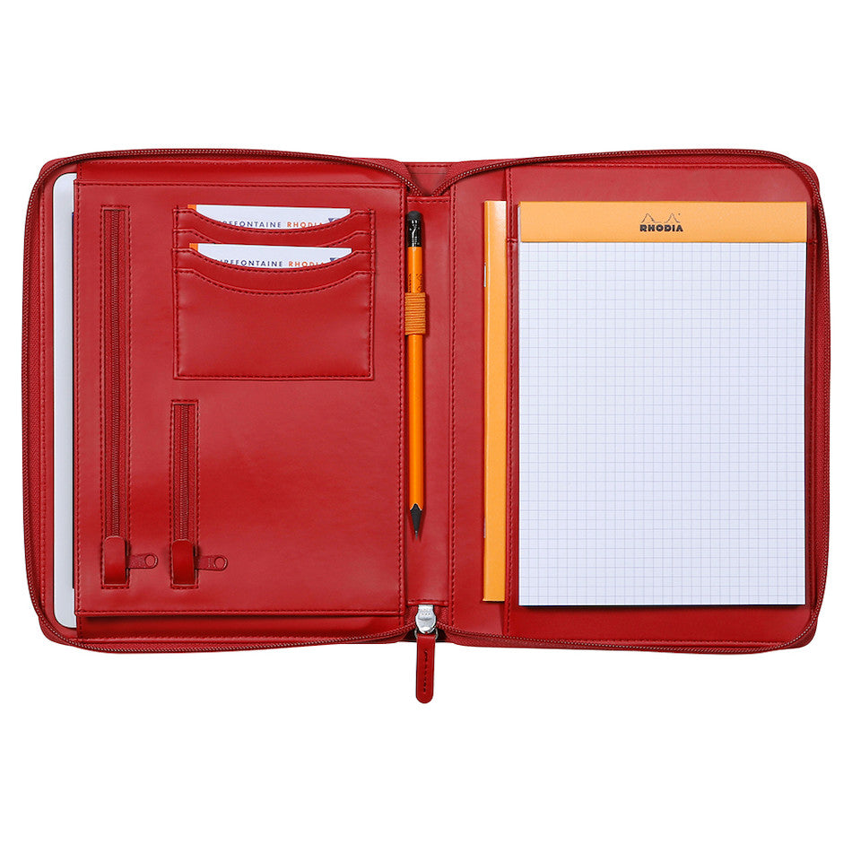 Rhodia Small Zipped Portfolio A5 Poppy by Rhodia at Cult Pens