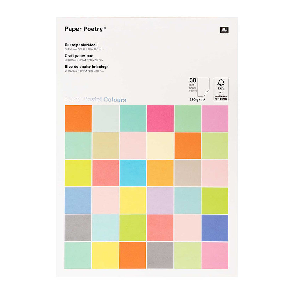 Rico Paper Pad Super Pastel Colours by Rico Design at Cult Pens