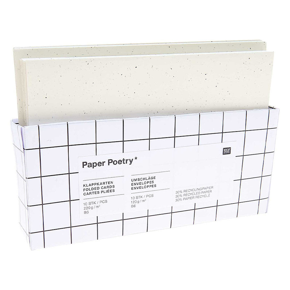 Rico Recycled Paper Card Set B6 Ivory by Rico Design at Cult Pens