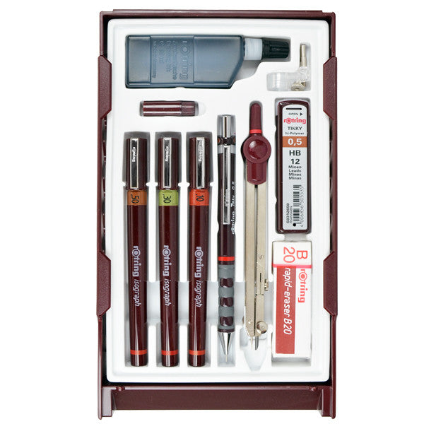 rotring isograph Technical Drawing Pen Master Set by rotring at Cult Pens