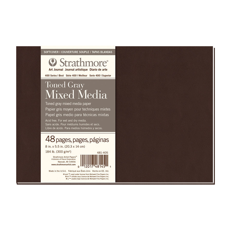 Strathmore 400 Toned Grey Mixed Media Art Journal Softcover 5.5x8 by Strathmore at Cult Pens