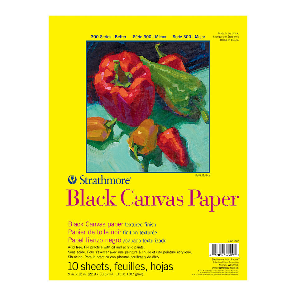 Strathmore 300 series canvas pad, 9x12 glue bound, 10 sheets Strathmore 300 series canvas pad, 9x12 glue bound, 10 sheets