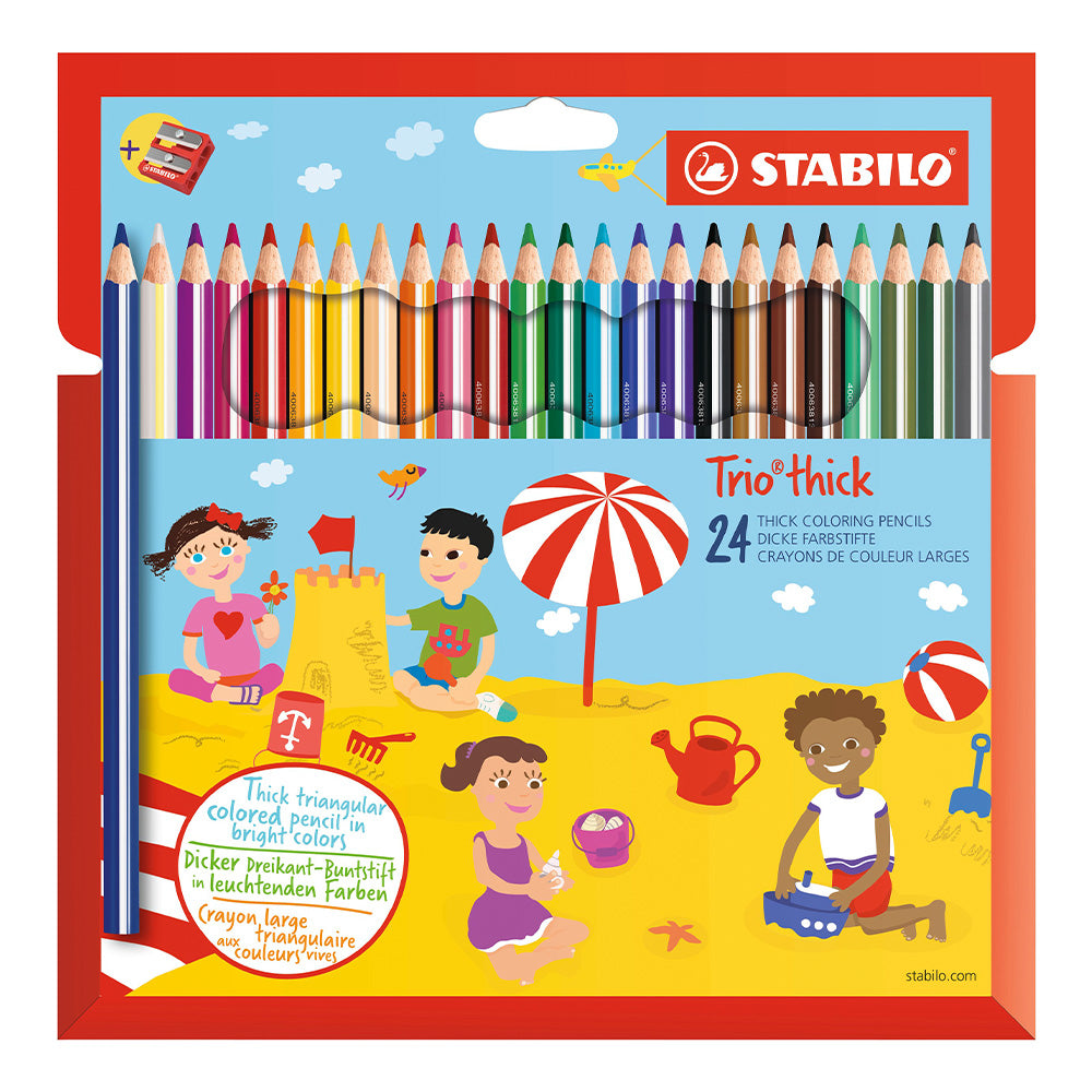 STABILO Trio Thick Colouring Pencil Set of 24 by STABILO at Cult Pens