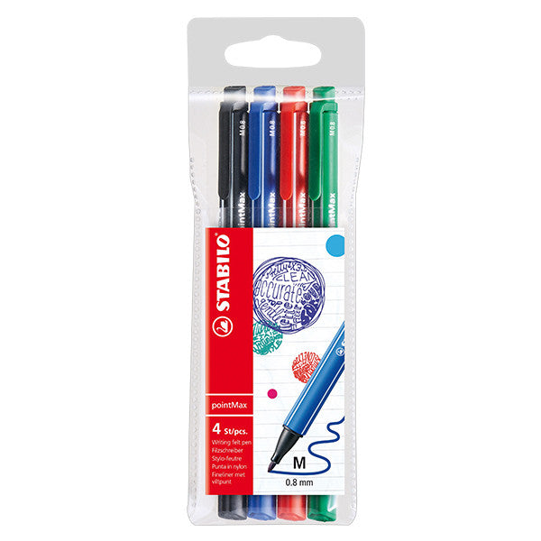 STABILO pointMax Colouring Pen Wallet of 4 Assorted by STABILO at Cult Pens