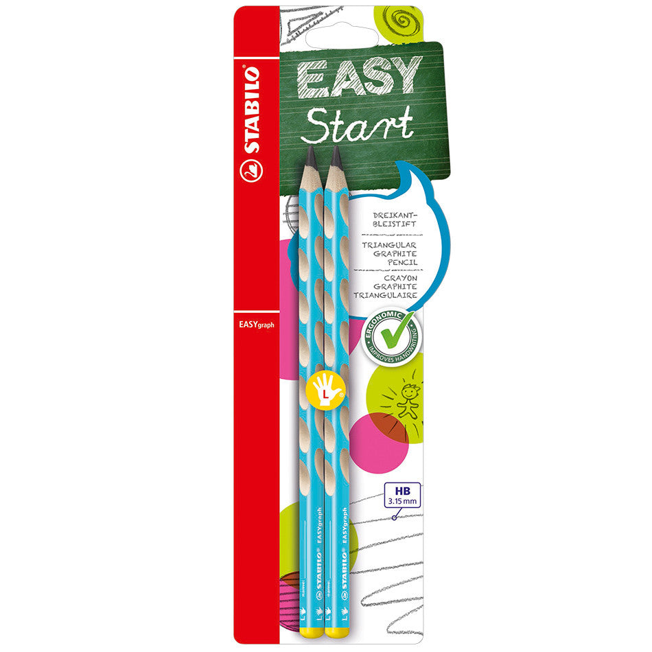 STABILO EASYgraph Handwriting Pencil Twin-Pack Blue by STABILO at Cult Pens