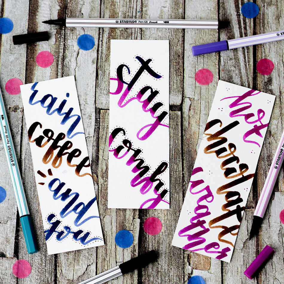 STABILO Pen 68 Brush Set of 12 Assorted by STABILO at Cult Pens