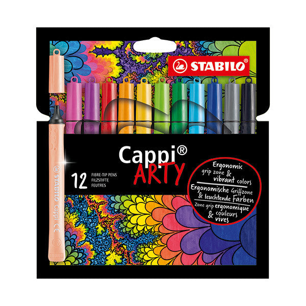 STABILO ARTY Cappi Felt Tip Pen Wallet of 12 by STABILO at Cult Pens