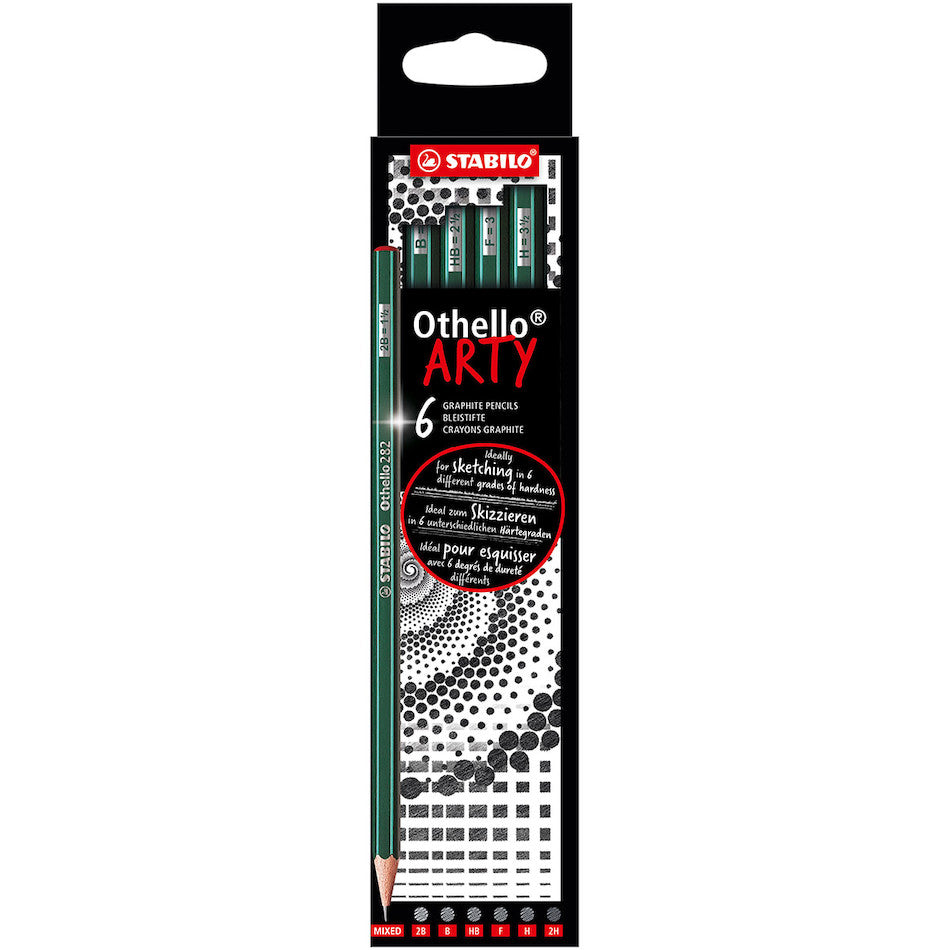 STABILO ARTY Othello Graphite Pencil Wallet of 6 Assorted by STABILO at Cult Pens