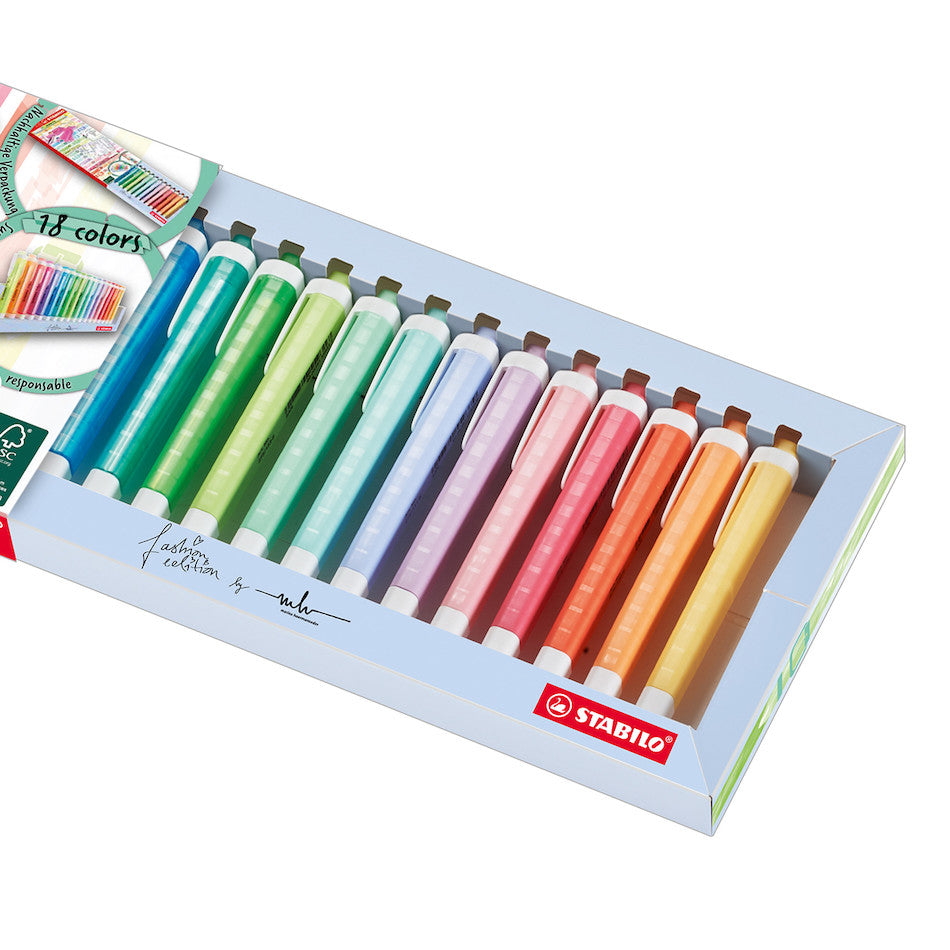 STABILO Swing Cool Highlighter Deskset of 18 by STABILO at Cult Pens