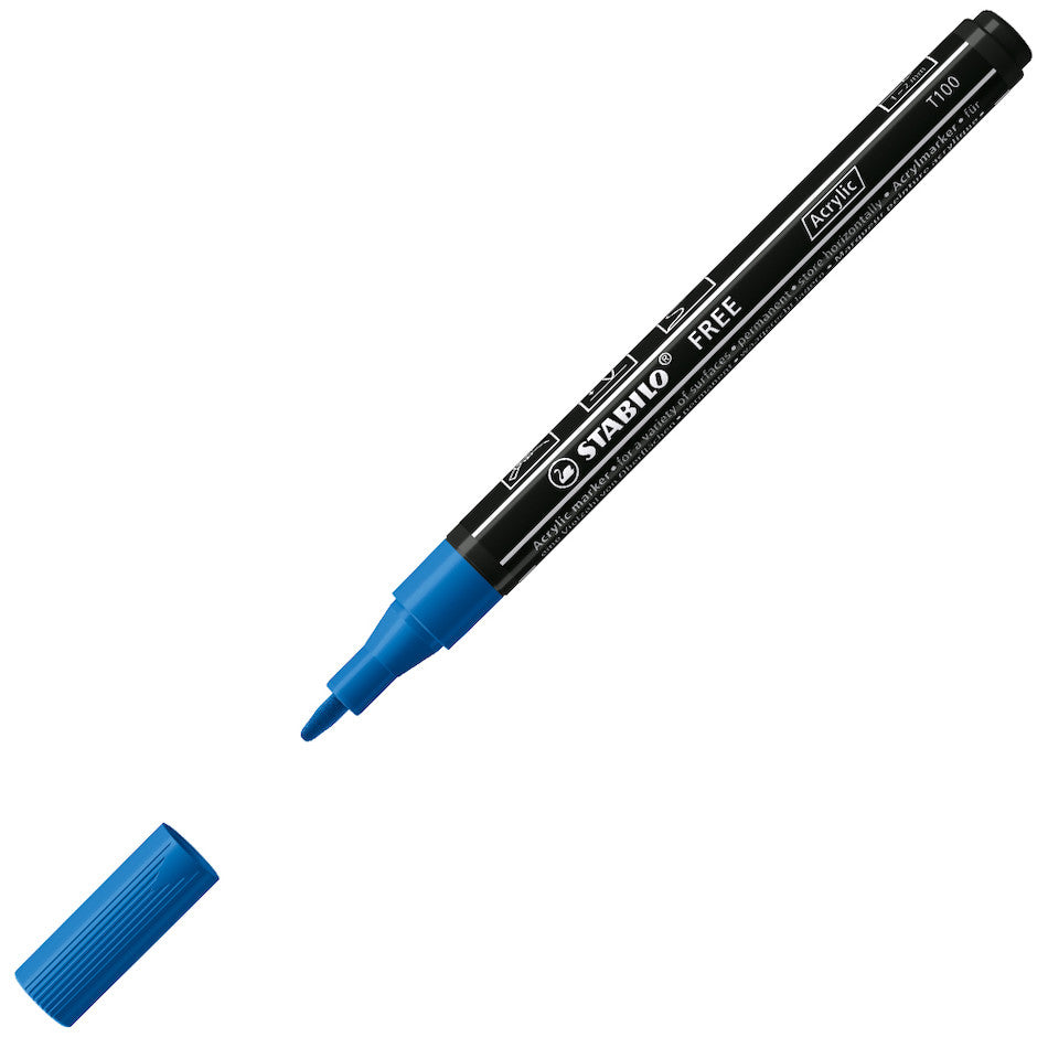 STABILO FREE T100 Acrylic Marker Pen Bullet Tip 1-2mm by STABILO at Cult Pens