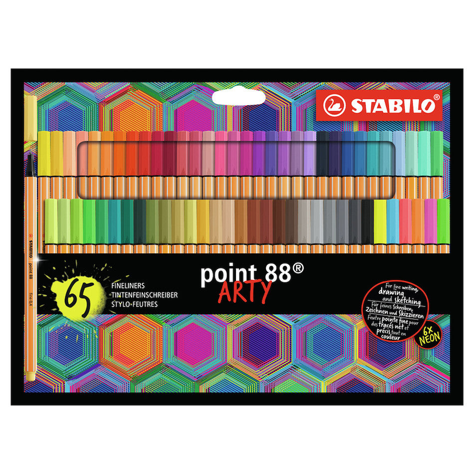 STABILO ARTY point 88 Wallet of 65 Assorted Colours by STABILO at Cult Pens