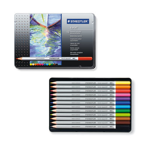 Staedtler Karat Aquarell Pencil Tin 12 by Staedtler at Cult Pens