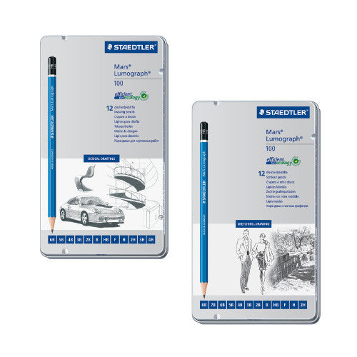 Staedtler Mars Lumograph Pencils Set of 12 by Staedtler at Cult Pens