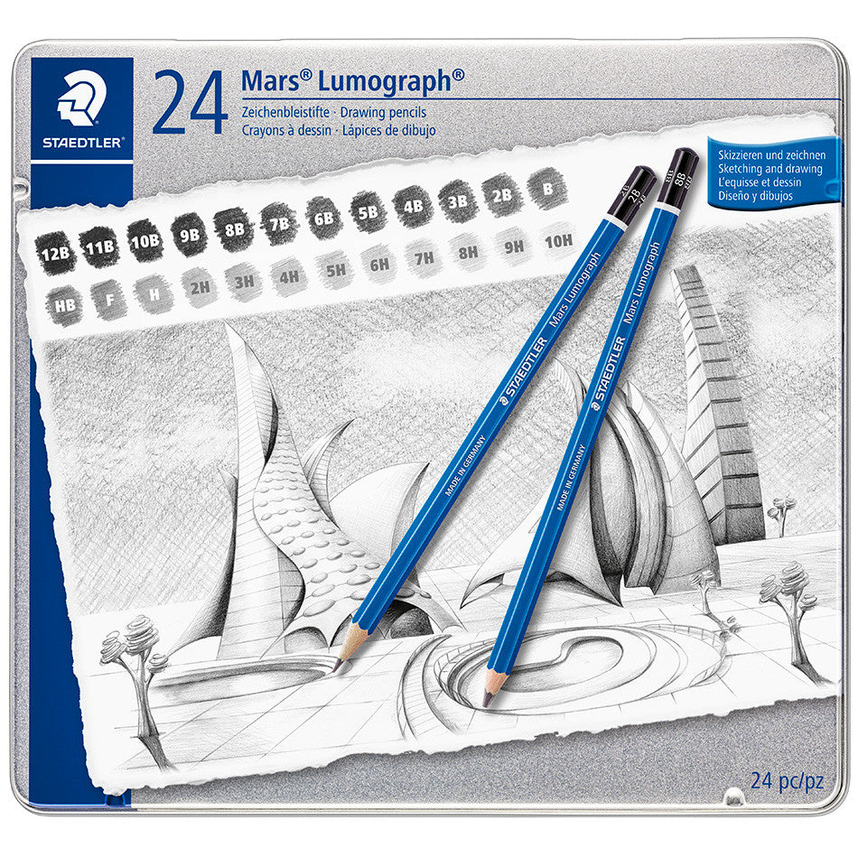 Staedtler Mars Lumograph Set of 24 by Staedtler at Cult Pens