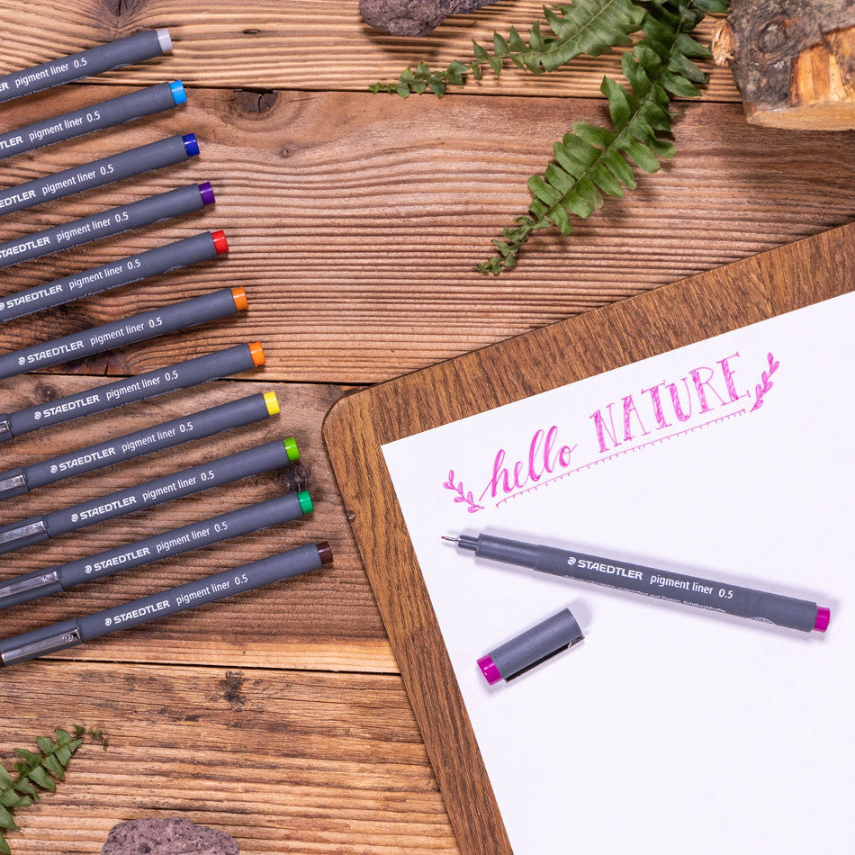 Staedtler 308 Pigment Liner 0.5 Assorted Colours Set of 12 by Staedtler at Cult Pens