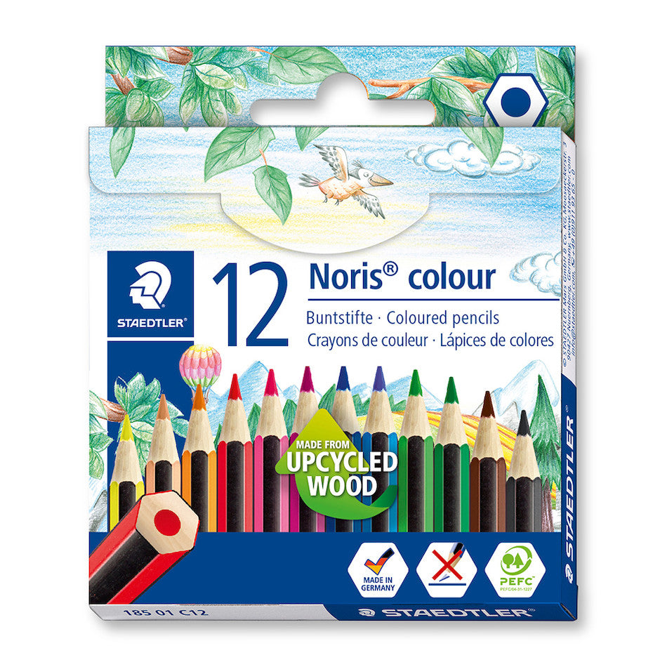 Staedtler Noris Half Length Coloured Pencils Set of 12 by Staedtler at Cult Pens