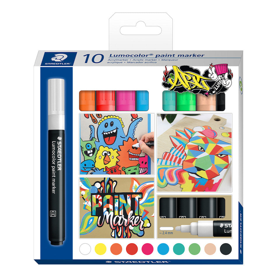 Staedtler Lumocolor Paint Marker Set of 10 by Staedtler at Cult Pens